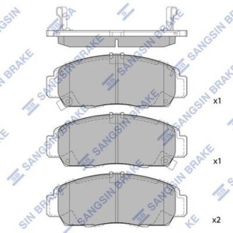 Колодка гальм. диск. HONDA ACCORD EX 08-10 передн. (SANGSIN) Hi-Q (SANGSIN) SP2114