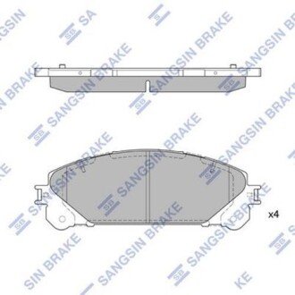 Комплект гальмівних колодок Hi-Q (SANGSIN) SP2137