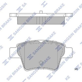 Колодка гальм. диск. CITROEN C4 I (LC) 04-10 R (D1621) задн. (SANGSIN) Hi-Q (SANGSIN) SP2153