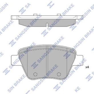 Колодка гальм. диск. AUDI A3 11-13 R (D1456) задн. (SANGSIN) Hi-Q (SANGSIN) SP2314