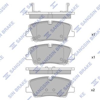 Колодки тормозные дисковые (комплект 4 шт.)) Hi-Q (SANGSIN) SP4038