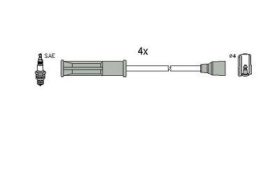 Комплект кабелей высоковольтных HITACHI 134516