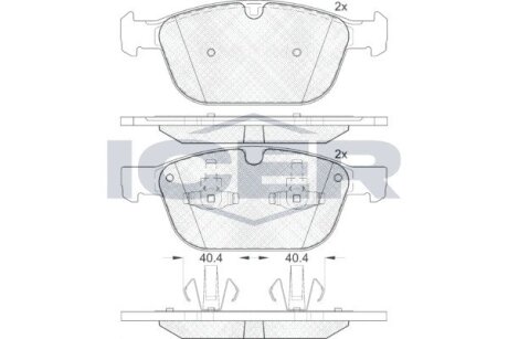 Комплект тормозных колодок (дисковых).) ICER 181920 (фото 1)