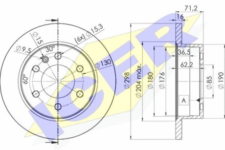 Диск тормозной ICER 78BD0191-2