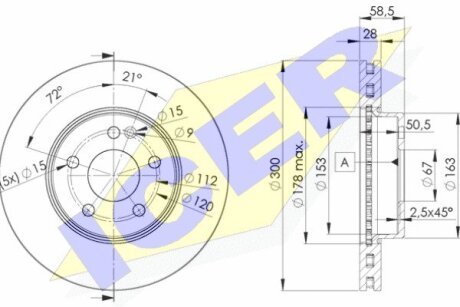 Диск тормозной ICER 78BD0415-2