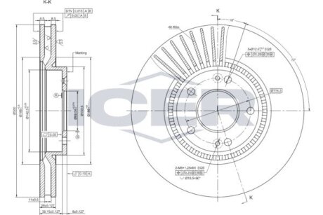 Диск тормозной ICER 78BD0586-2