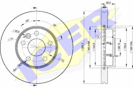 Диск тормозной ICER 78BD1093-2