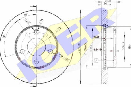 Диск тормозной ICER 78BD3015-2