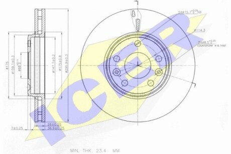 Диск тормозной ICER 78BD4668-2