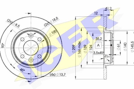 Диск гальмівний ICER 78BD4707-2