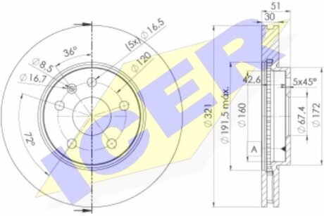 Диск тормозной ICER 78BD5387-2