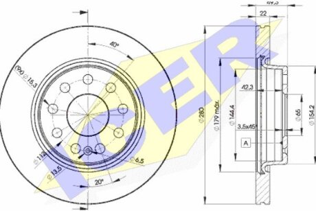 Диск тормозной ICER 78BD5614-2