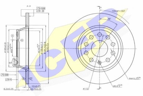 Диск тормозной ICER 78BD5619-2