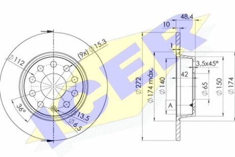 Диск гальмівний ICER 78BD5637-2