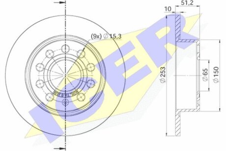 Диск тормозной ICER 78BD5640-2