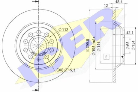 Диск тормозной ICER 78BD5642-2