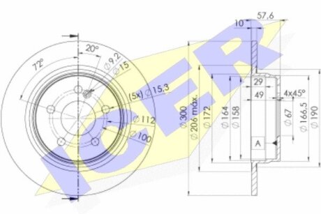 Диск тормозной ICER 78BD6474-2