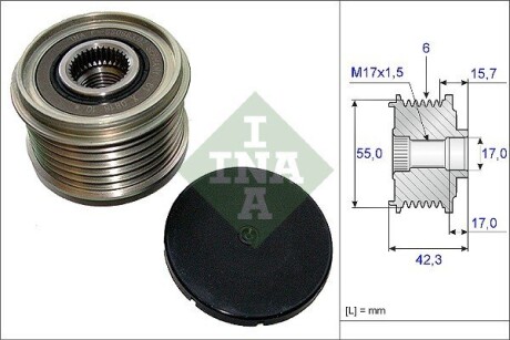 Шків генератора INA 535 0154 10