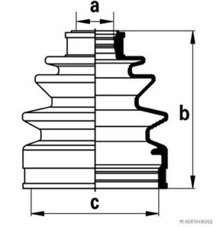 Пыльник ШРКШа Hyundai, Mazda, Mitsubishi (выр-во) JAKOPARTS J2868003