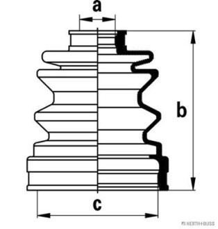 Пильовик ШРКШ внутр. Honda, Hyundai, Mazda 626, Mitsubishi, Toyota JAKOPARTS J2885002