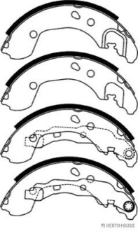 Колодки тормозные барабанные задние NISSAN MICRA (выр-во) JAKOPARTS J3501055