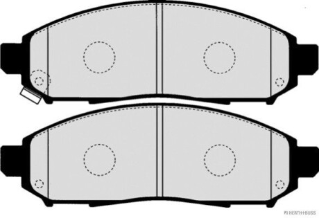 Колодки тормозные дисковые передние NISSAN NAVARA (выр-во) JAKOPARTS J3601094