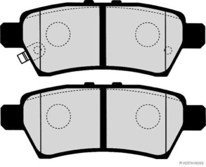 Колодки тормозные дисковые задние NISSAN NAVARA (выр-во) JAKOPARTS J3611050