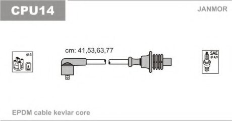 Проволоки в/у Citroen, Peugeot 1.6-2.0 89- Janmor CPU14