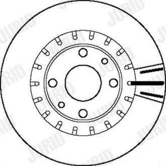 Диск гальмівний ВАЗ 2110-2112 передн. вент. (2 шт.) Jurid 562121J