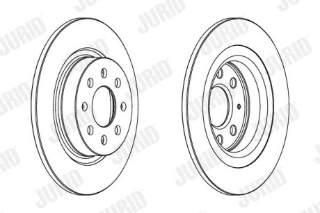 Гальмівний диск задній Opel Corsa E / Fiat Grande Punto, Punto / Abarth / Vauxhall Jurid 562305JC