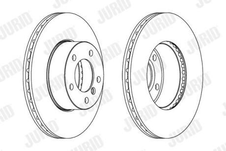 Гальмівний диск передній BMW 1-Series, 3-Series, Z4 Jurid 562342JC