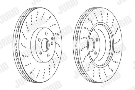 Тормозной диск передний Mercedes CLS, CLK, E-Class, S-Class, SL, SLK Jurid 562408JC1