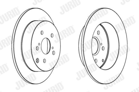 Гальмівний диск задній Toyota Corolla (E12) Jurid 562415JC