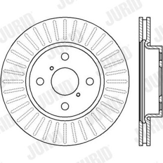 Гальмівний диск передній DAIHATSU Charade / TOYOTA Yaris Jurid 562421JC