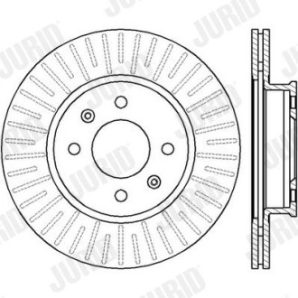 Тормозной диск передний HYUNDAI Getz 2002-2009г.. Jurid 562427JC