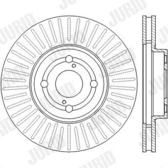 Гальмівний диск передній Toyota Corolla, Matrix Jurid 562435JC