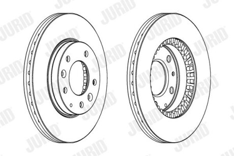 Гальмівний диск передній Mazda 323, 6, Premacy / SAAB 9-5 Jurid 562446JC