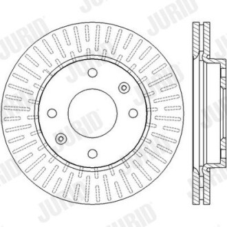 Гальмівний диск передні HYUNDAI ELANTRA, LANTRA, MATRIX / KIA CERATO / SAAB 9-3 Jurid 562459JC