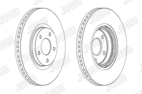 Гальмівний диск передній Nissan Juke, NT400, Qashqai / Renault Koleos I Jurid 562465JC