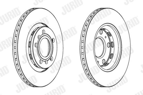 Тормозной диск задний Audi A8 / VW Phaeton(2002->) Jurid 562514JC