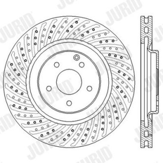 Тормозной диск передний Mercedes-Benz C-class, CLK, SLK Jurid 562569JC