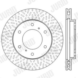 Гальмівний диск передній Mitsubishi Pajero, Pajero Sport Jurid 562572JC