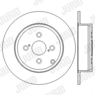 Гальмівний диск задній Toyota Corolla (2001-2007) Jurid 562600JC