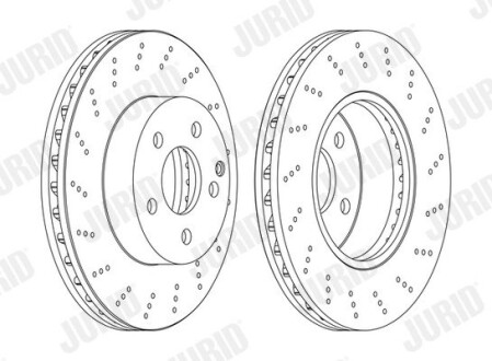 Гальмівний диск передній Mercedes C-Class, SLS Jurid 562619JC1