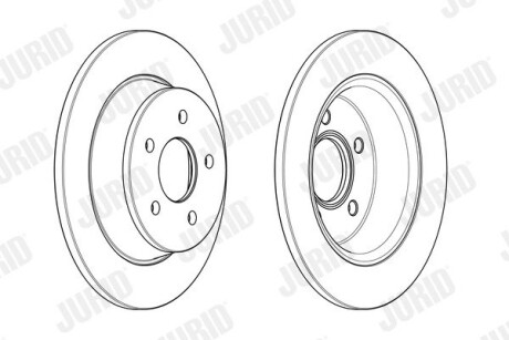 Тормозной диск задний Ford C-max, Grand C-max, Kuga, Tourneo Connect, Transit Connect Jurid 562655JC