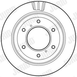 Гальмівний диск задній Mitsubishi Pajero (1999->) Jurid 562777JC