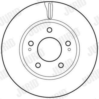 Тормозной диск передний Dodge Caliber / Mitsubishi Galant, Lancer, Space Wagon Jurid 562820JC