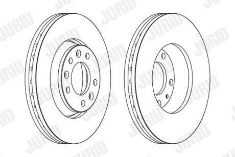 Гальмівний диск передній Citroen Jumpy/ Fiat Scudo/ Peugeot Expert Jurid 562839JC