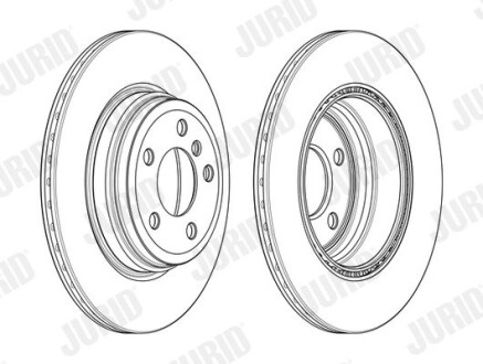 Гальмівний диск задній BMW 3-Series, 4-Series Jurid 562980JC