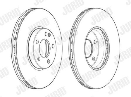 Гальмівний диск передній Mercedes A-Class (W176), B-Class (W246, W242), CLA (C117) Jurid 562989JC1